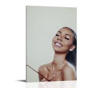 WRLIFWJXU Mariah The Scientist Ry Ry WorldPoster Lienzo Pintura al óleo Pintura Decorativa Póster Arte Pintura Colgante Hogar Sala Dormitorio Comedor 60 x 90 cm Estilo Marco