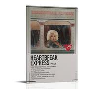 WRLIFWJXU Póster de Dolly Parton Heartbreak, lienzo de pintura al óleo, pintura decorativa, para colgar, para el hogar, sala de estar, dormitorio, comedor, 30 x 45 cm, estilo marco