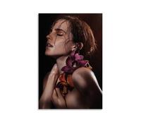 WRLIFWJXU Póster decorativo de Emma Watson, pintura al óleo, para colgar en el hogar, sala de estar, dormitorio, comedor, 40 x 60 cm, estilo sin marco