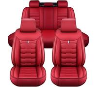 WRNHZNEW Cuero Fundas Asientos Coche para Focus St Line St Line MK4 Station Wagon 2004-2025, Impermeable Completo Juegos Cubreasientos Delanteros Y Traseros Protector Accesorios,Red