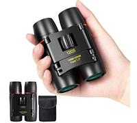 WRNRN Mini prismáticos de bolsillo de 12 x 25 pulgadas, compactos, ligeros, plegables para adultos y niños, observación de aves, viajes, concierto de ópera, senderismo, crucero, juego de fútbol, verde