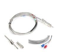 WRNT-01 1-10m Bayoneta M12 K Tipo J Resorte de compresión Cable blindado Sensor de temperatura termopar 1 Uds(M12 K Type 10m)