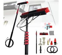 Wrobelax Equipo de limpieza de ventanas alimentado por agua alimentado por agua poste de limpieza de ventanas telescópico limpiador de ventanas profesional equipo de limpieza de paneles solares