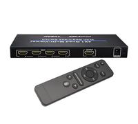 Wrohto 4k HD Video Splitter Adapter, 4-In-1 Multi-Port HD Selector and Extender, 25x15.5x5.8cm Seamless Switcher for Laptop Projector TV Box, High-Definition Signal Distributor with Easy Connectivity