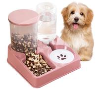 Wrohto - Automatic Cat Feeder, Pet Water Dispenser, 2 in 1 Pet Feeder, Automatic Pet Food Feeder, Dog Waterer, Cat Food Dispenser, Automatic Pet Waterer, Pet Feeding Bowl, Pet Food and Water Station