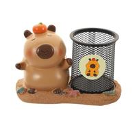 Wrohto Capybara Pen Cup, Cute Pen Holder, Cartoon Animal Pencil Box, Iron Mesh Pen Stand, Animal Figure Pencil Holder, Desk Organizer, Office Pen Stand, Capybara Pencil Holder, Cute Desk Decor