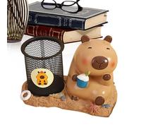 Wrohto Capybara Pen Cup, Cute Pen Holder, Cartoon Animal Pencil Box, Iron Mesh Pen Stand, Animal Figure Pencil Holder, Desk Organizer, Office Pen Stand, Capybara Pencil Holder, Cute Desk Decor