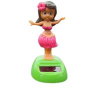 Wrohto Car Dashboard Decorations, Solar Swinging Hawaii Girl Car Figurines, Waterproof Funny Shaking Figures for Auto Interior, Weather-Resistant Table Ornaments for Home, Desk, Patio Decoration