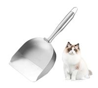 Wrohto Cat Litter Scoop, Stainless Steel Cat Scooper for Litter Box, Sturdy Hollow Sand Sifter, Ergonomic Non-Slip Handle, Easy Waste Removal, Essential Pet Cleaning Tool for Kittens and Cats