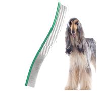 Wrohto Dog Comb, Pet Grooming Hair Removal Comb, Curved Pet Comb, Metal Teeth Dog Comb, Pet Hair Comb, Grooming Comb For Pets, Knot Removal Pet Comb, Removal Comb, Dog Grooming Comb For Ma