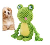 Wrohto Dog Squeaky Toy, Cartoon Rope Doll Puppy, Creative Pet Chewing Interactive Doll, Fox, Elephant, Frog Squeaky Toys for Chewer, Interactive Engagement 24cm/9.45 Inches