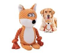 Wrohto Dog Squeaky Toy, Cartoon Rope Doll Puppy, Creative Pet Chewing Interactive Doll, Fox, Elephant, Frog Squeaky Toys for Chewer, Interactive Engagement 24cm/9.45 Inches