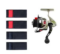 Wrohto Fishing Spool Belt, Wear-Resistant Reel Protection Strap, 4X Sturdy Tackle Tie Bands, Secure Fishing Gear Holder, Outdoor Equipment for Anglers, Ideal for Rods, Reels, and Tackle Storage