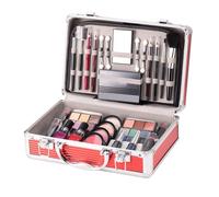 Wrohto Full Face Makeup Kit, Eyebrow Brush Combination Makeup Case, Multifunctional Makeup Box, Combination Makeup Box with Blush-on, Eyebrow Pencil, Lipstick and Nail Polish, Eyebrow Brush for Teens
