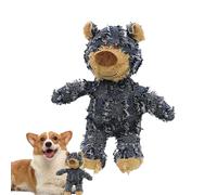 Wrohto Indestructible Robust Bear Dog Toy, Interactive Squeaky Companion for Large and Small Dogs, Chewer Toy for Puppies, Durable and Engaging for Playtime Fun, 17x21cm, 22x27cm