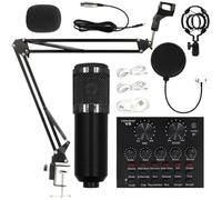 Wrohto Live Streaming Microphone Kit, Multipurpose Condenser Set, Complete Recording Studio Equipment for Podcasting Voice Over Anchoring Singing Broadcast, Plug-and-Play Setup for Home and Studio