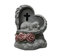 Wrohto Memorial Stones For Pets, Pet Grave Stone, Dog Headstones, Solar Powered Pet Sign, Garden Pet Memorial, Pet Grave Marker, Cat Memorial Stone, Pet Loss Statue, Garden Decor Memorial, Solar Pet M