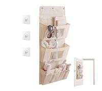 Wrohto Over The Door Storage Organizer, Large Capacity Wall Mount Storage Bag, Plush Toy Room Organizer, Easy Installation, Multiple Pocket, Stuffed Animal Holder, Space Saving Design