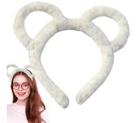 Wrohto Plush Makeup Headband, Cute Hair Hoop, Women’s Skincare Headband, Decorative Headband For Kids, Plush Hair Accessory, Makeup Headband For Adults, Soft Plush Hairband,