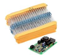Wrohto Resistor Kit 600-Piece Variety Fixed Resistors Assortment, 120g Through-Hole Electrical Resistors Set Ranging 0 Ohm to 1M Ohm, Ideal for Repair Shops and Electronic Projects