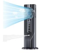 Wrohto Silent Desk Fan with Humidifier, 810g Quiet Ventilator with 100ml Water Tank and Remote Control, Misting Fan for Home Tent Camping Bedroom Outdoor Dorm Truck Patio Indoor Car Nursery