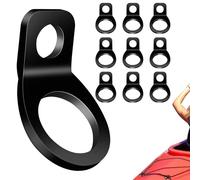 Wrohto Tie Down Strap Rings, 10pcs Stainless Steel Lashing Rings, Coated Tie-Down Attachment Points, For Dirt Bike, Motorcycle, Trailer, Pickup, Truck, & RV
