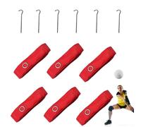 Wrohto Volleyball Courts Cords, Weatherproof Volleyball Cord for Beach Sand Court, Nylon Stainless Spikes Included, Portable Volleyballs Cords for Backyard, 25x20x2.5cm