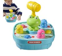 Wrohto Whack-A-Mole Game, Early Learning Pounding Toy, ABS Interactive Educational Toddler Toy with Hammer for Boys & Girls Ages 18+ Months, Developmental Sensory Activity Game, 17x17x16.5cm