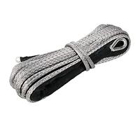 WROUGH Dyneema - Cuerda de cabrestante sintética de 1/4 pulgadas x 50 pies, más fuerte y segura que el cable de acero, cuerda sintética para 9000 libras con funda protectora y dedal, para cabrestantes