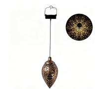 Wrought Iron Solar-Powered Outdoor Teardrop-Shaped Decorative Lights, Street , Openwork Waterproof Patio , Garden, Lawn, And Balcony , Landscape , Wall Sconces, European And American Style