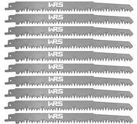 WRS - Hoja de sierra sable para madera, fabricada en Alemania, calidad superior, 240 mm, madera verde, leña, madera blanda, etc., corte muy rápido para las más altas exigencias, tamaños nombre: