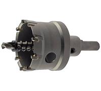 WRS - Sierra perforadora de metal duro, profundidad de corte de 30 mm, universal, para acero, acero inoxidable (VA), plástico, madera y más, con vástago, etc., diámetro de 18 mm