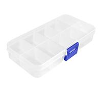 Wrtysully 1-10 Compartimiento Caja de Almacenamiento Plastico Transparente para Prendedor Perla Joyeria Herramientas Accesorios Pequenos