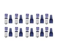 Wrtysully 10 Conectores RJ45 CAT7 Sin Herramienta de Crimpado, 23/24 AWG, Blindados en Aleación de Zinc, para Cable de Red RJ45.