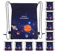 Wrtysully 10 Pcs de Bolsas de Regalos de Fiesta del Planeta Espacio Exterior No Tejidas Baby Shower Bolsas de Dulces Regalos para NiñOs Mochila de Embalaje Decoraciones de Fiesta CumpleañOs