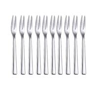 Wrtysully 10 Piezas 304 De Acero Inoxidable CóCtel Postre Tenedor Aperitivo Aperitivo Pastel Fruta Tenedores Conjunto
