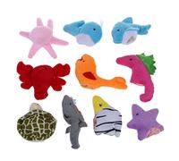 Wrtysully 10 Piezas de Terciopelo mar Animales Marionetas del Dedo Establecer