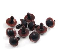 Wrtysully 10 x Componentes de Juguete Ojo de Oso 19mm Negro Cristal Plastico