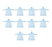 Wrtysully 10 x Poncho Impermeable Cubierta de Lluvia Desechable Emergencia para Parques Tematicos