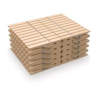 Wrtysully 100 Pinzas de Madera para Ropa, Percheros, Manualidades y Uso Doméstico, Resistentes A la Intemperie, Duraderas y Versátiles