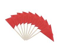 Wrtysully 100 Unidades de de Palillos de Dientes de Color Rojo Sólido, Pequeñas, Pequeñas, Color Rojo Liso, Adornos para Magdalenas, Decoración DIY