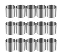 Wrtysully 15 Piezas de Anillos de Mousse de Acero Inoxidable Cortador de Galletas Redondo Molde para Pasteles Herramienta de PasteleríA para Hornear de Cocina para Tarta, Fondant, Etc.