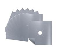 Wrtysully 15 Protectores de Estufa de Gas, Cubierta de Cocina, Alfombrilla de Limpieza, Protector de Estufa de Gas, Color Plateado