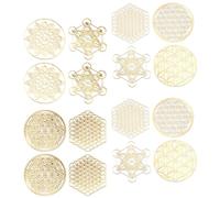 Wrtysully 16 Piezas/Conjutno Metal EnergíA DecoracióN Etiqueta Engomada de Regalos del DíA de los NiñOs 7 Chakra Cobre EnergíA Torre Orgonita Pegatinas