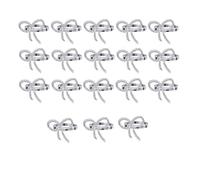 Wrtysully 18 Servilleteros de Metal Ahuecados con Forma de, Servilletero para Mesa de Comedor, Servilletero para Fiestas, Decoración de Mesa de Boda, Plateado