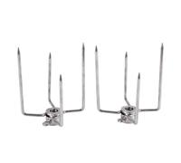 Wrtysully 2 Piezas Barbacoa Asadores Carne Tenedores Abrazadera Parrilla AlbóNdigas Acero Inoxidable Barbacoa Brocheta