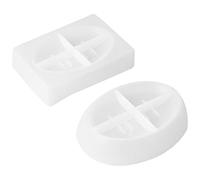 Wrtysully 2 Piezas Molde de Resina para de JabóN de Silicona, Caja de JabóN de Drenaje Ovalado/Cuadrado, Molde de FundicióN de Resina Epoxi, Organizador del Hogar