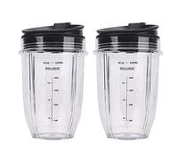 Wrtysully 2 Tazas de Licuadora de Repuesto de 18 Oz con Tapa para Auto IQ BL480 BL642 BL450 BL682 BL480, BL490, BL640 BL680