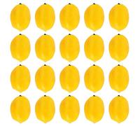 Wrtysully 20 Piezas de Limones Artificiales Limones Falsos Limones Falsos Frutas en Amarillo 3 Pulgadas de X 2 Pulgadas de