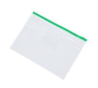 Wrtysully 20 x Bolsa de Archivo Carpeta PVC Cremallera Deslizante Verde Transparente Tamano de Papel A4